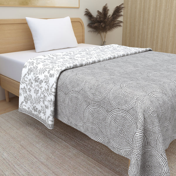 Premium Soft Flannel Dohar - Pure Cotton Reversible - Single Bed