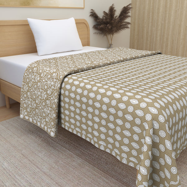 Premium Soft Flannel Dohar - Pure Cotton Reversible - Single Bed