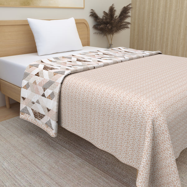 Premium Soft Flannel Dohar - Pure Cotton Reversible - Single Bed