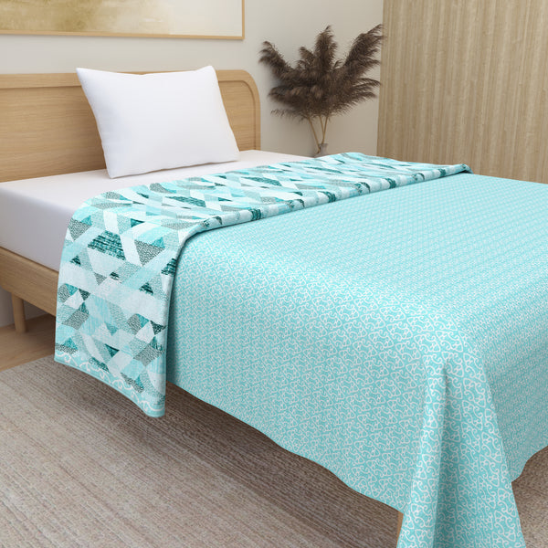 Premium Soft Flannel Dohar - Pure Cotton Reversible - Single Bed