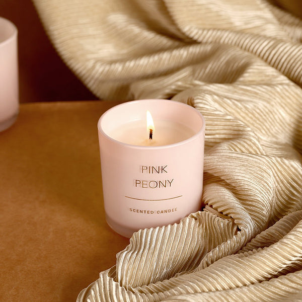 Premium Scented Soy Wax Jar Candles - Pink Peony