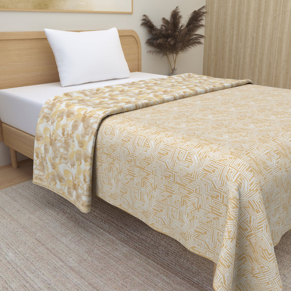 Premium Soft Flannel Dohar - Pure Cotton Reversible - Single Bed