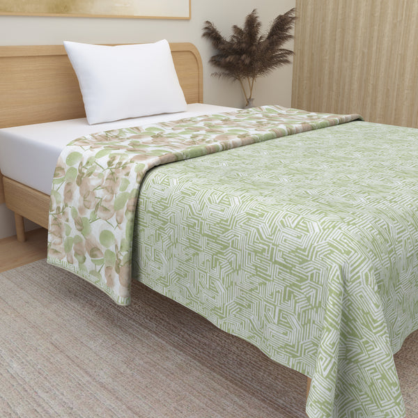 Premium Soft Flannel Dohar - Pure Cotton Reversible - Single Bed