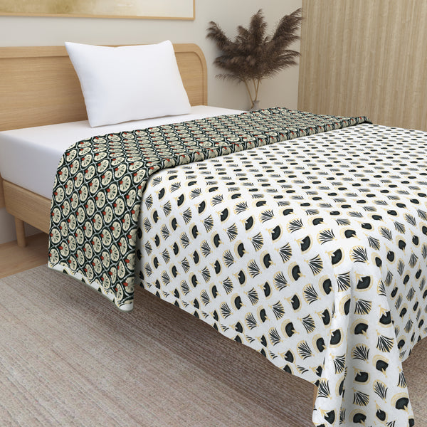 Premium Soft Flannel Dohar - Pure Cotton Reversible - Single Bed