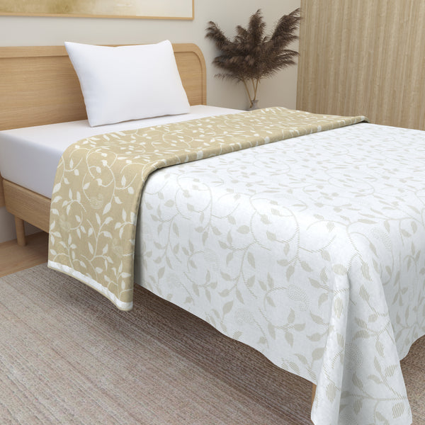 Premium Soft Flannel Dohar - Pure Cotton Reversible - Single Bed