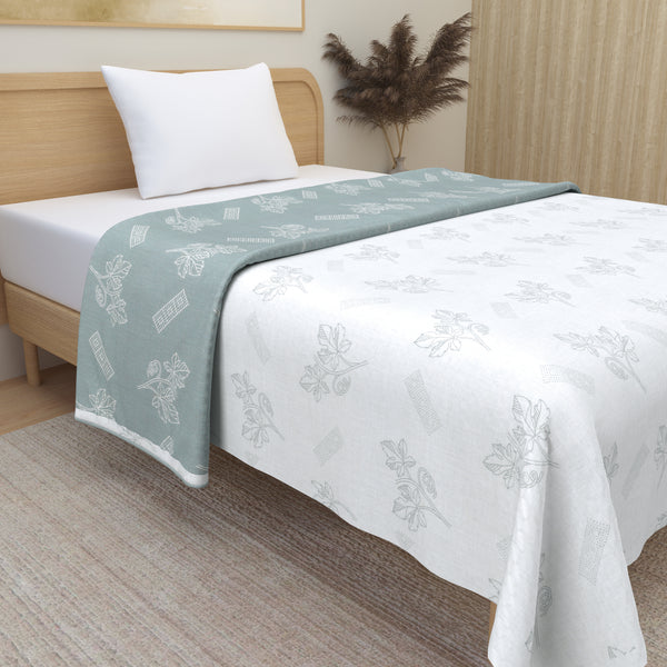 Premium Soft Flannel Dohar - Pure Cotton Reversible - Single Bed