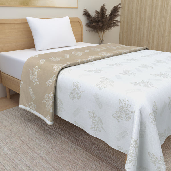 Premium Soft Flannel Dohar - Pure Cotton Reversible - Single Bed