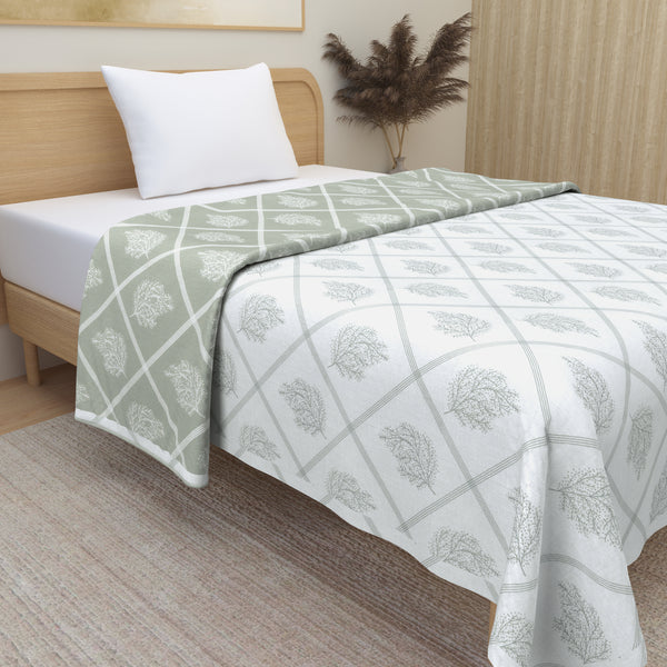 Premium Soft Flannel Dohar - Pure Cotton Reversible - Single Bed