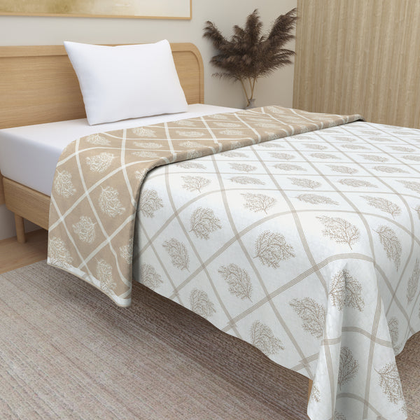 Premium Soft Flannel Dohar - Pure Cotton Reversible - Single Bed