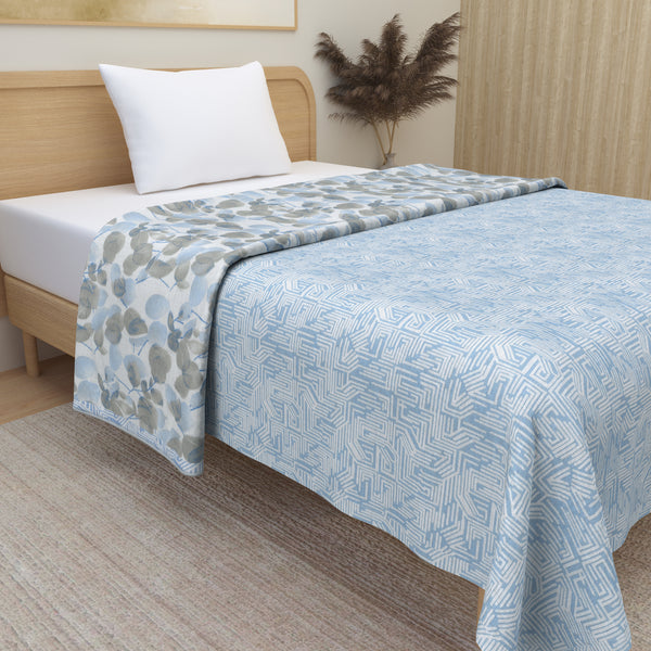 Premium Soft Flannel Dohar - Pure Cotton Reversible - Single Bed